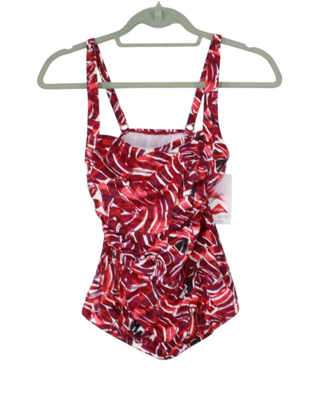 LL Bean Mix Match Swimwear Squareneck Tankini Top Red Swim Summer Beach 6